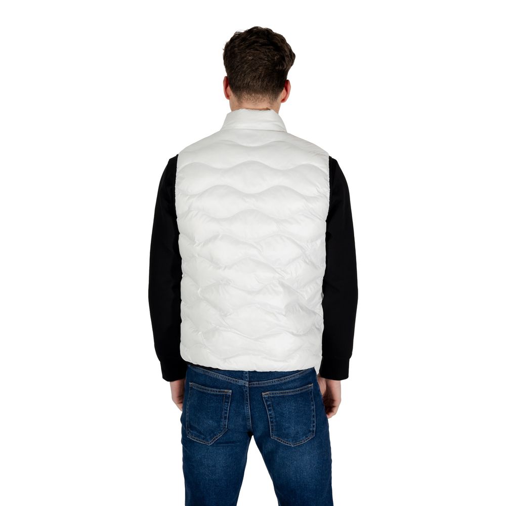 White Polyamide Sleveless Jacket