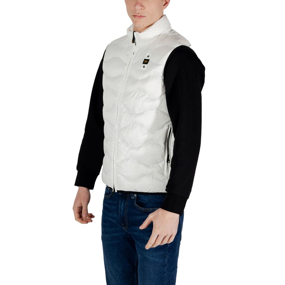 White Polyamide Sleveless Jacket