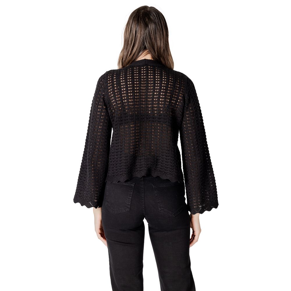 Black Cotton Cardigan