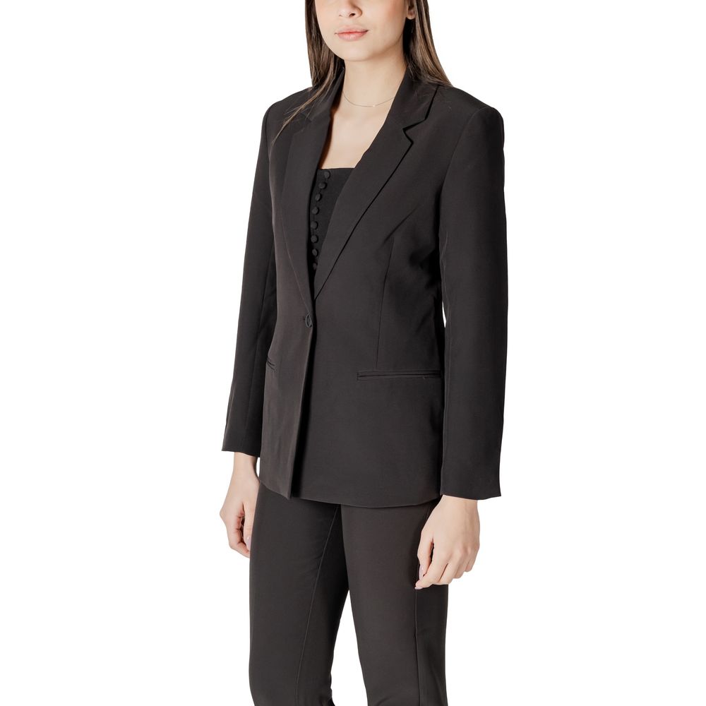 Black Polyester Blazer