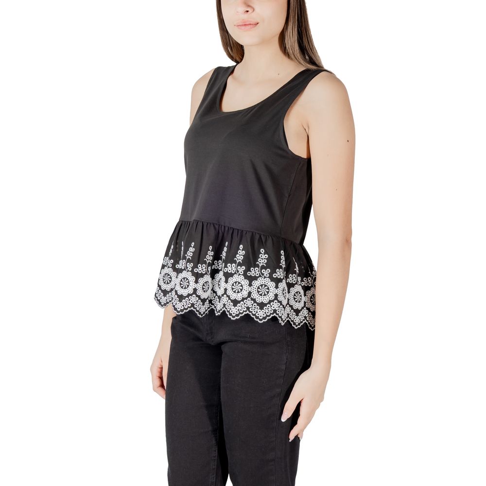 Black Cotton Tank Top