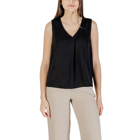 Black Recycled Polyester Tank Top