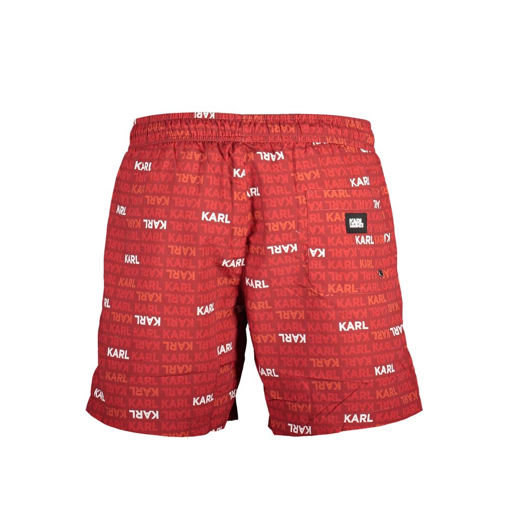 Red Polyester Swimwear