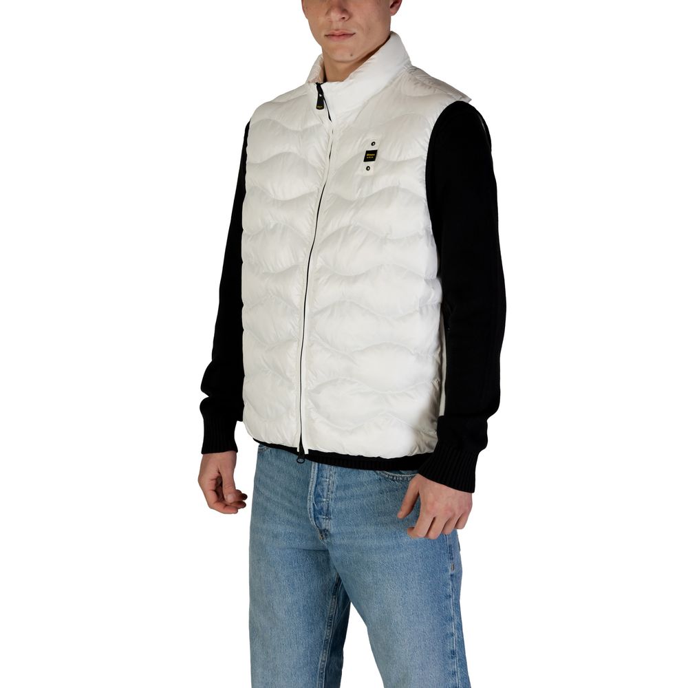 White Polyamide Sleveless Jacket