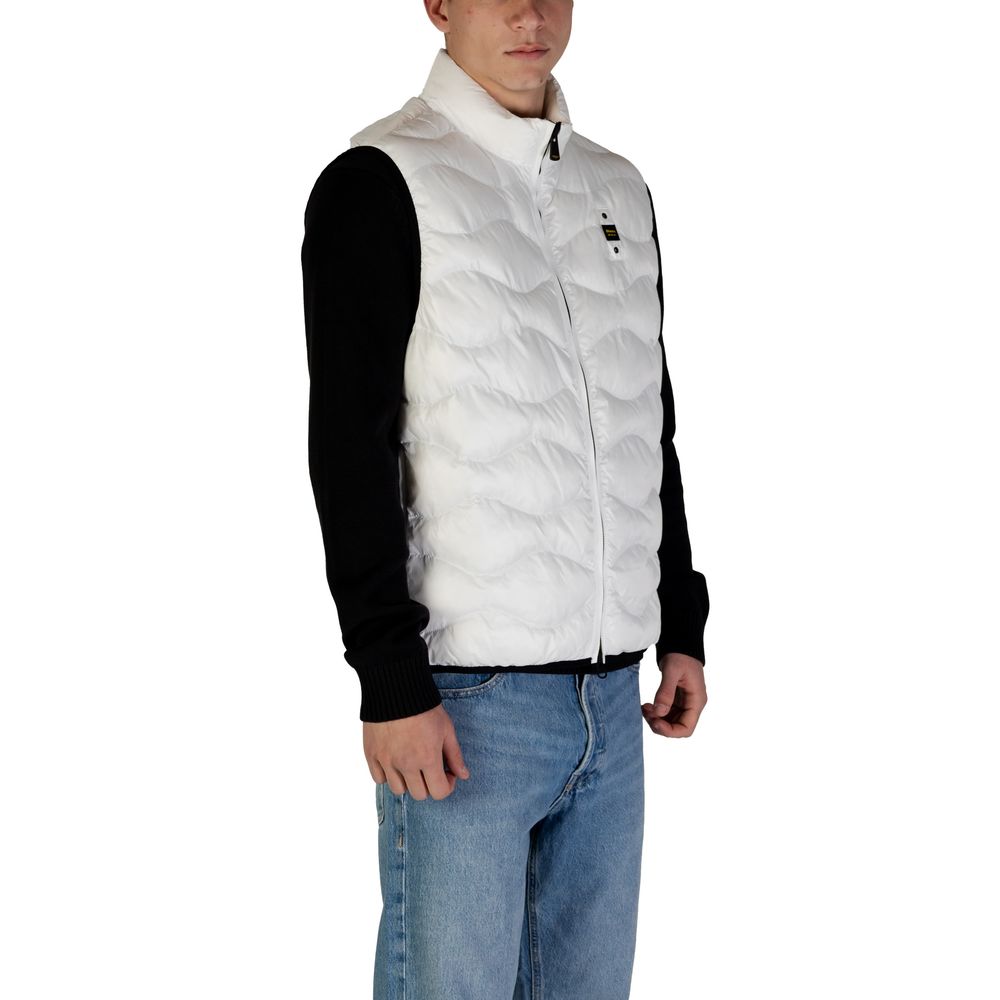 White Polyamide Sleveless Jacket