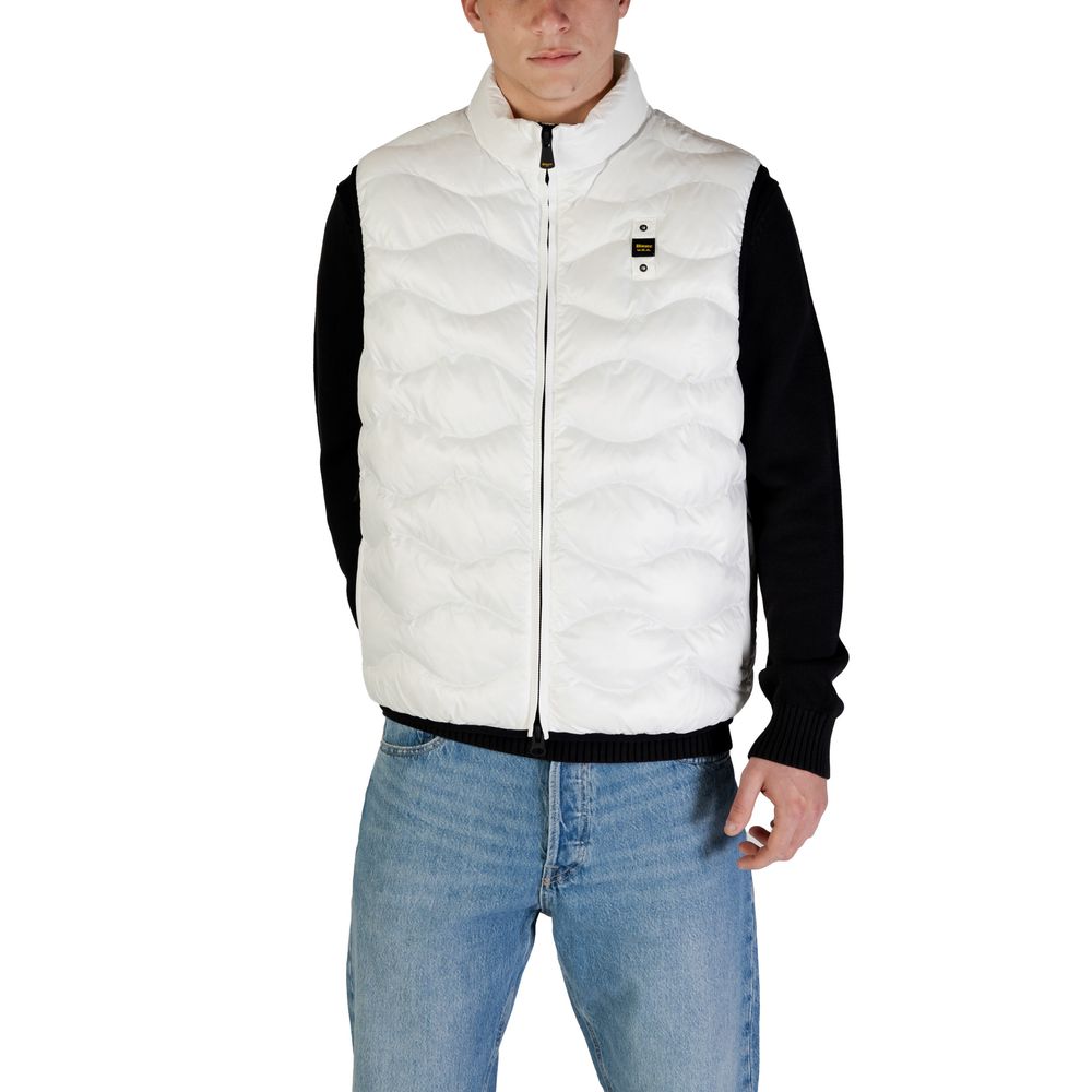 White Polyamide Sleveless Jacket
