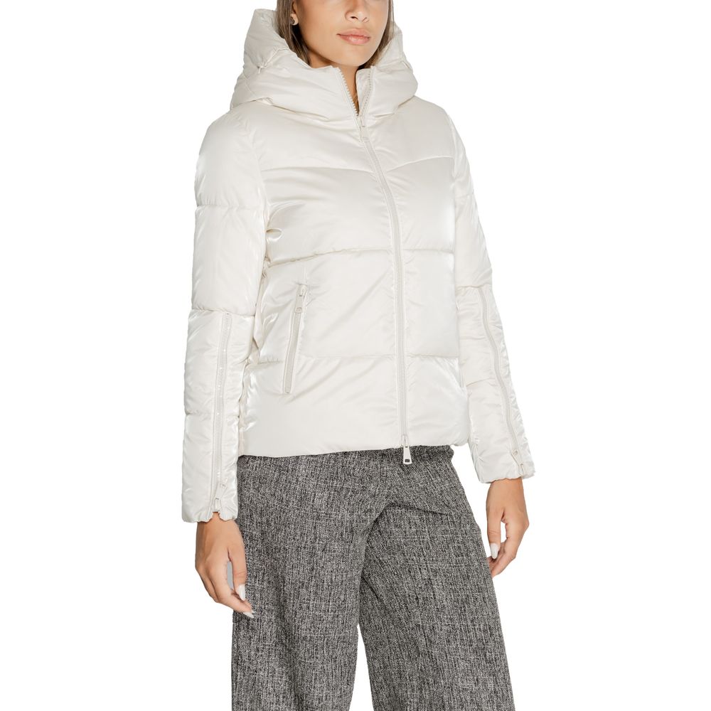 Cream Polyester Jackets & Coat