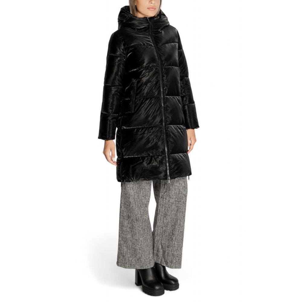 Black Polyester Jackets & Coat