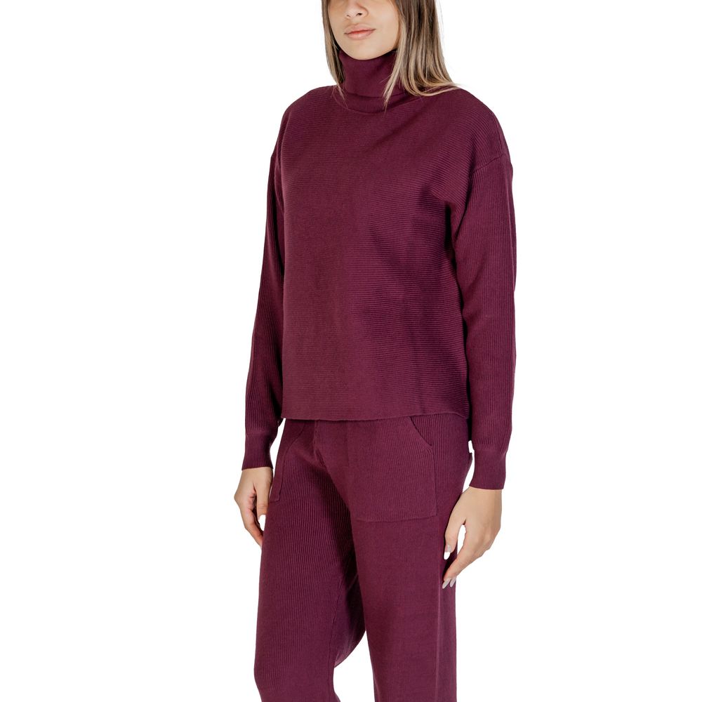Purple Viscose Turtleneck