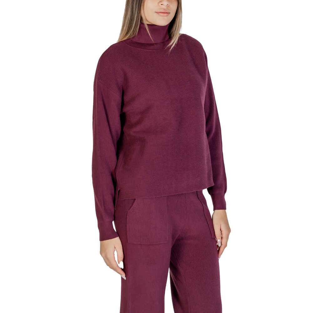 Purple Viscose Turtleneck