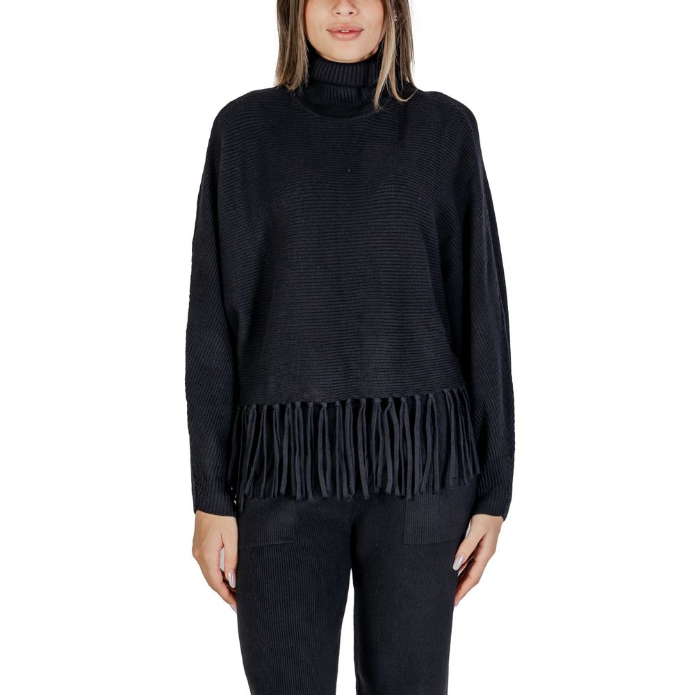 Black Viscose Turtleneck