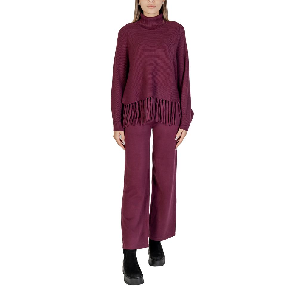 Purple Viscose Turtleneck