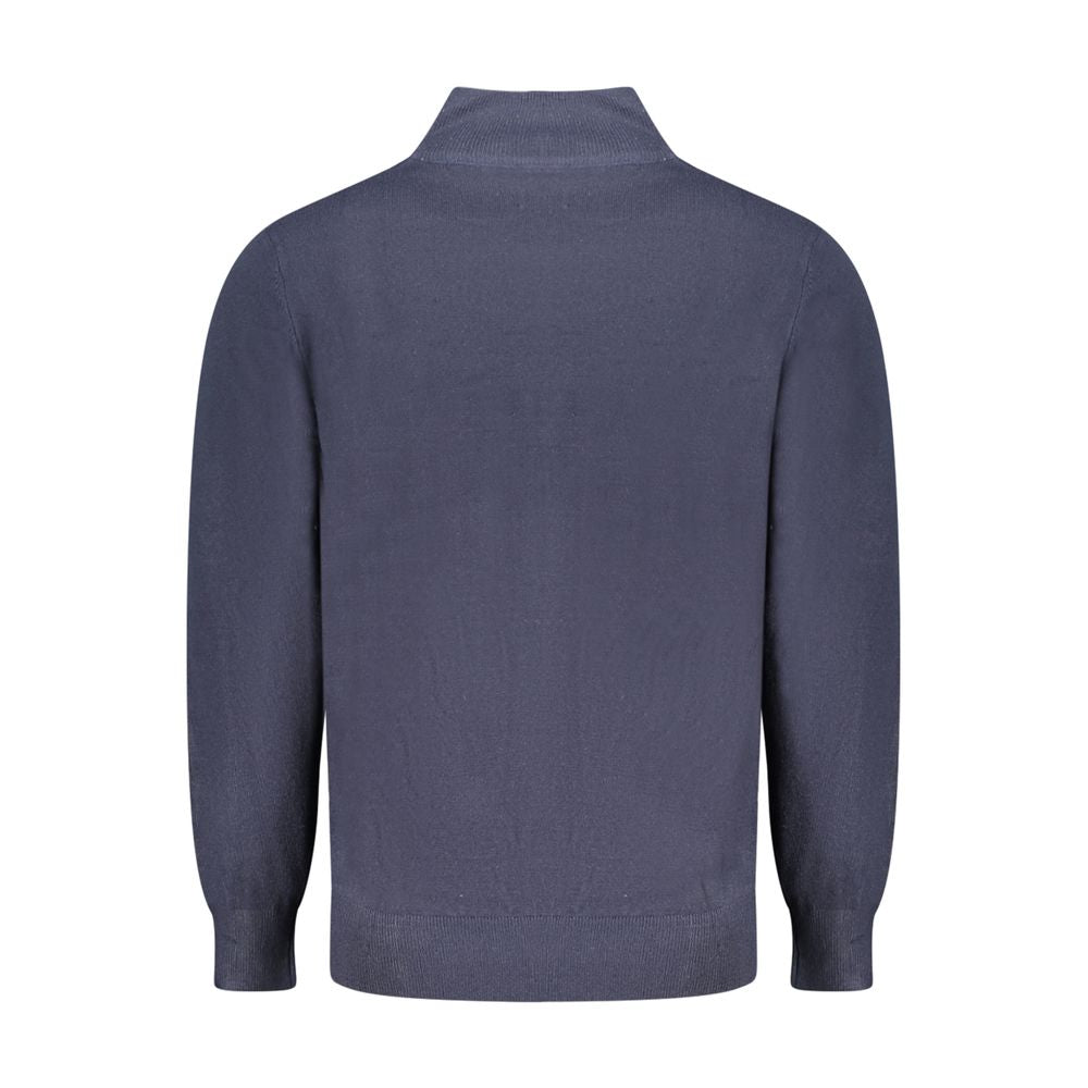 Blue Acrylic Men Cardigan