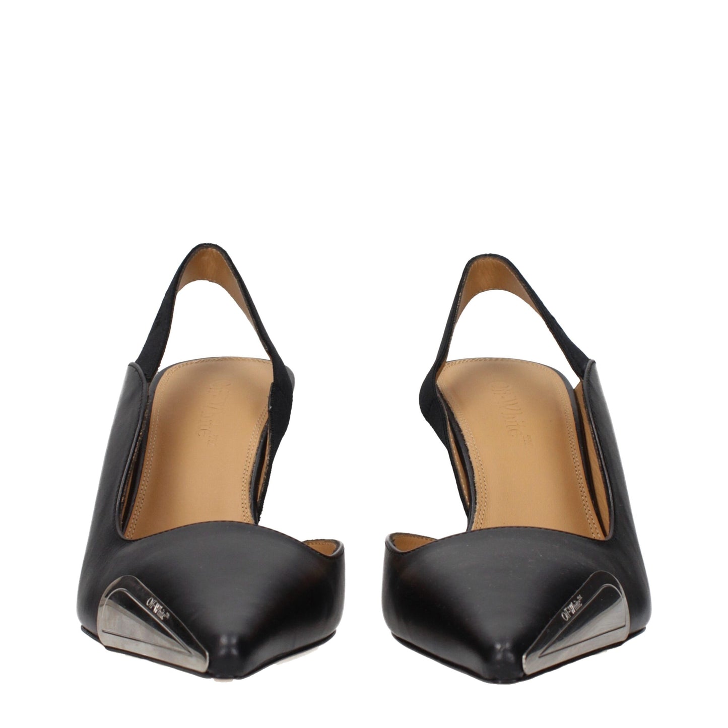 Black Leather High Heel Pumps