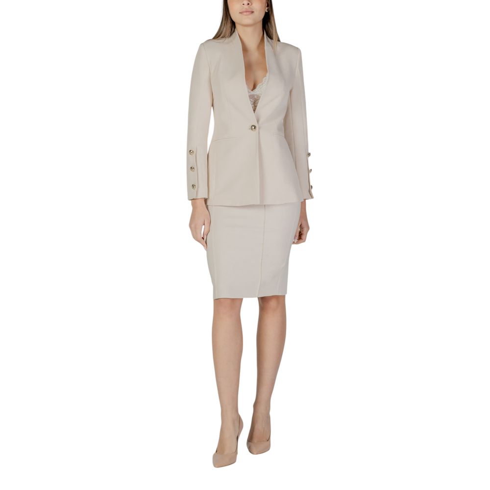 Beige Polyester Skirt