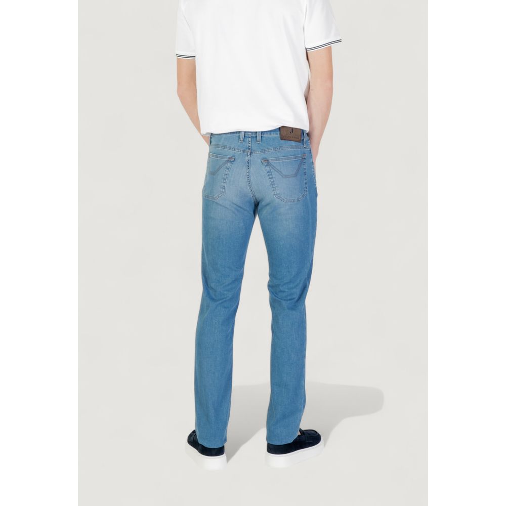 Light Blue Cotton Skinny Jeans
