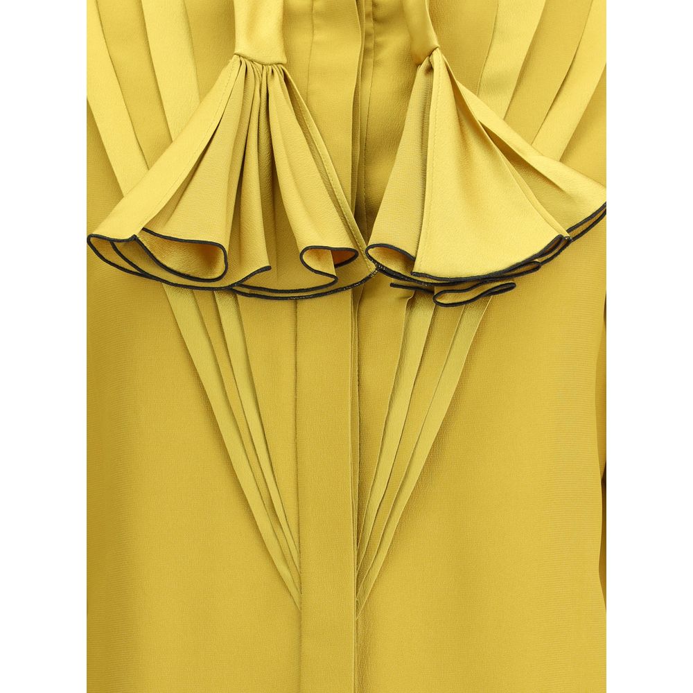 Bicolor Silk Blouse