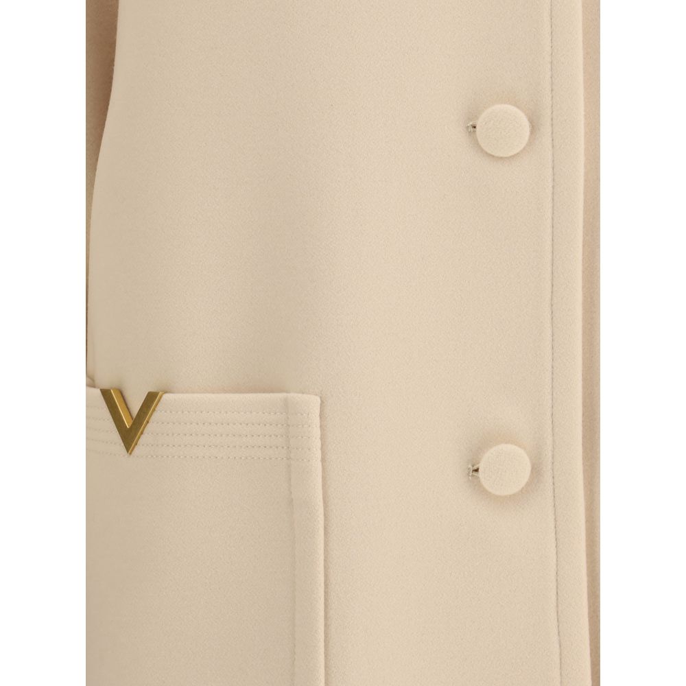 Beige Fleece Wool Coat