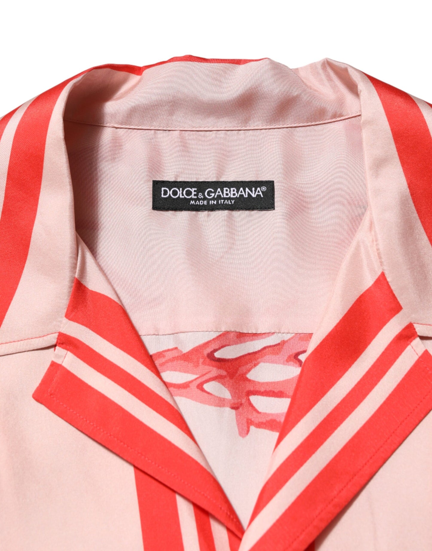 Shirt Red Corals Short Sleeves Button Down