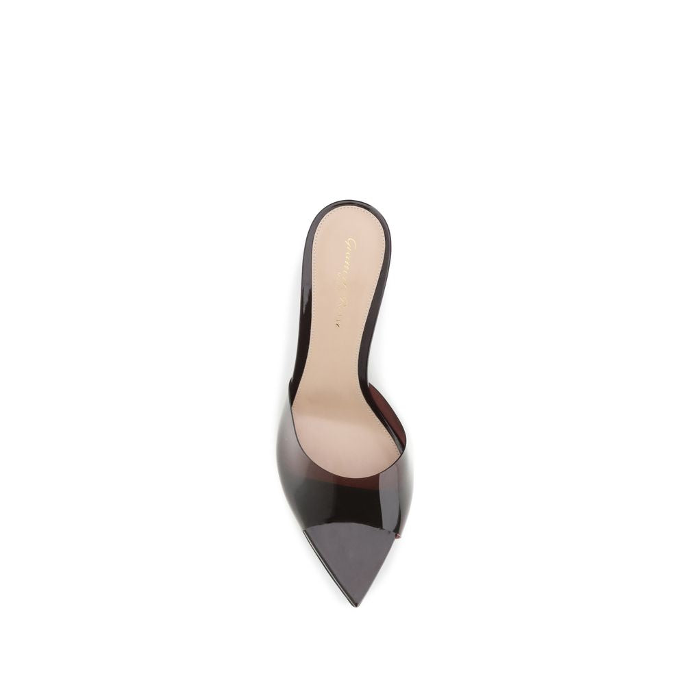 Bordeaux Polyurethane Stiletto Heel Sandals