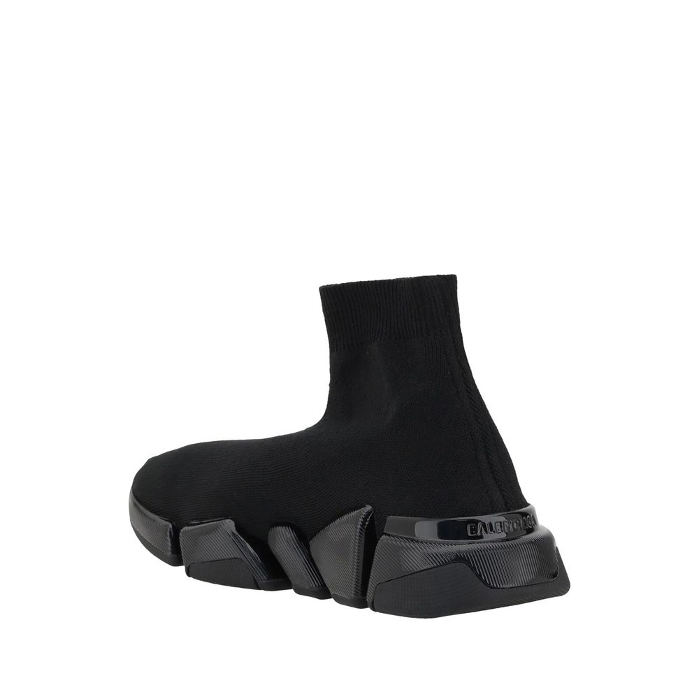 Black Fabric Athletic Sneakers