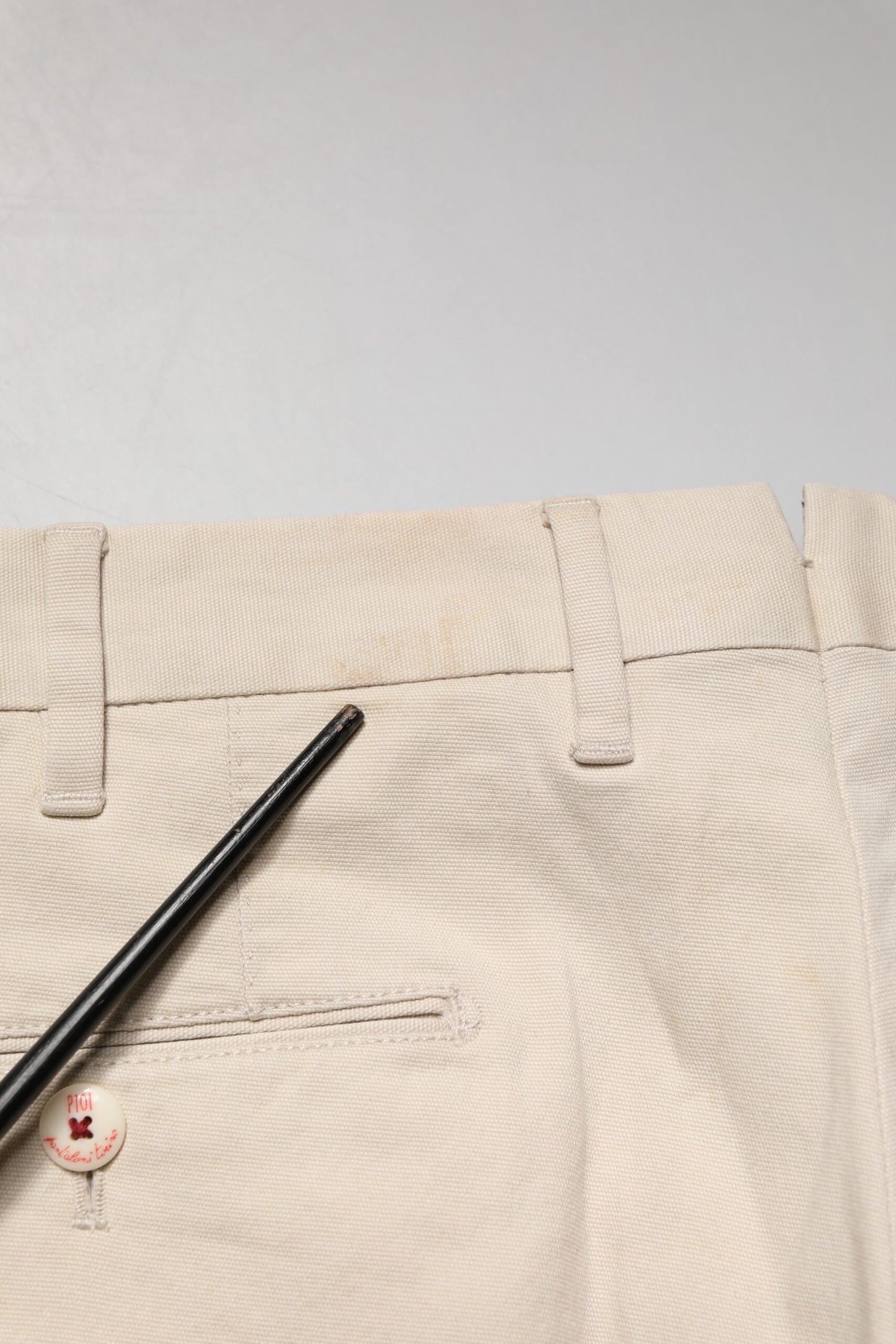 Beige Men Chino Mid Waist Straight Dress Trouser Pants