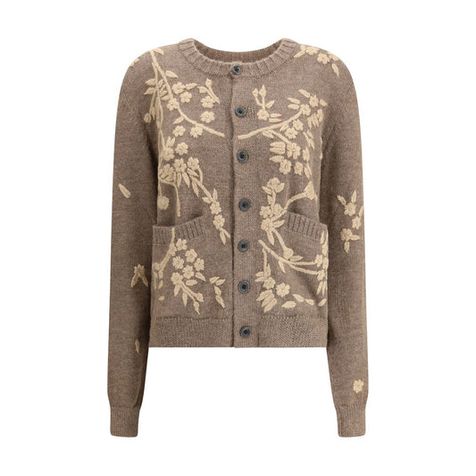 Brown Alpaca Vicugna Pacos Cardigan