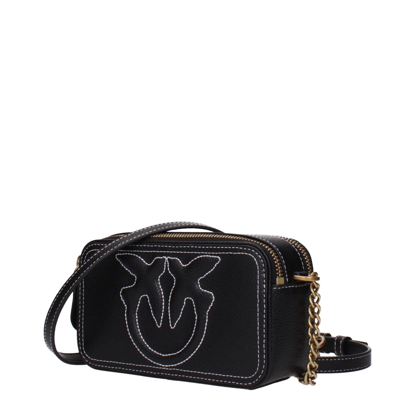 Black Leather Crossbody Bag