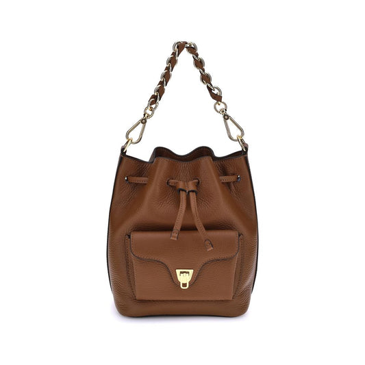 Brown Calf Leather Bos Taurus Backet Bag