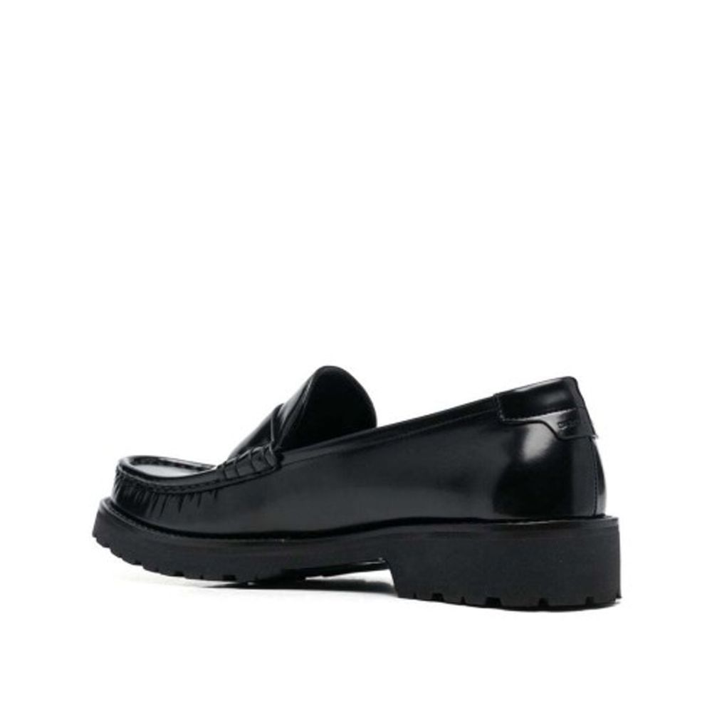 Black Calfskin Slip-On Loafers