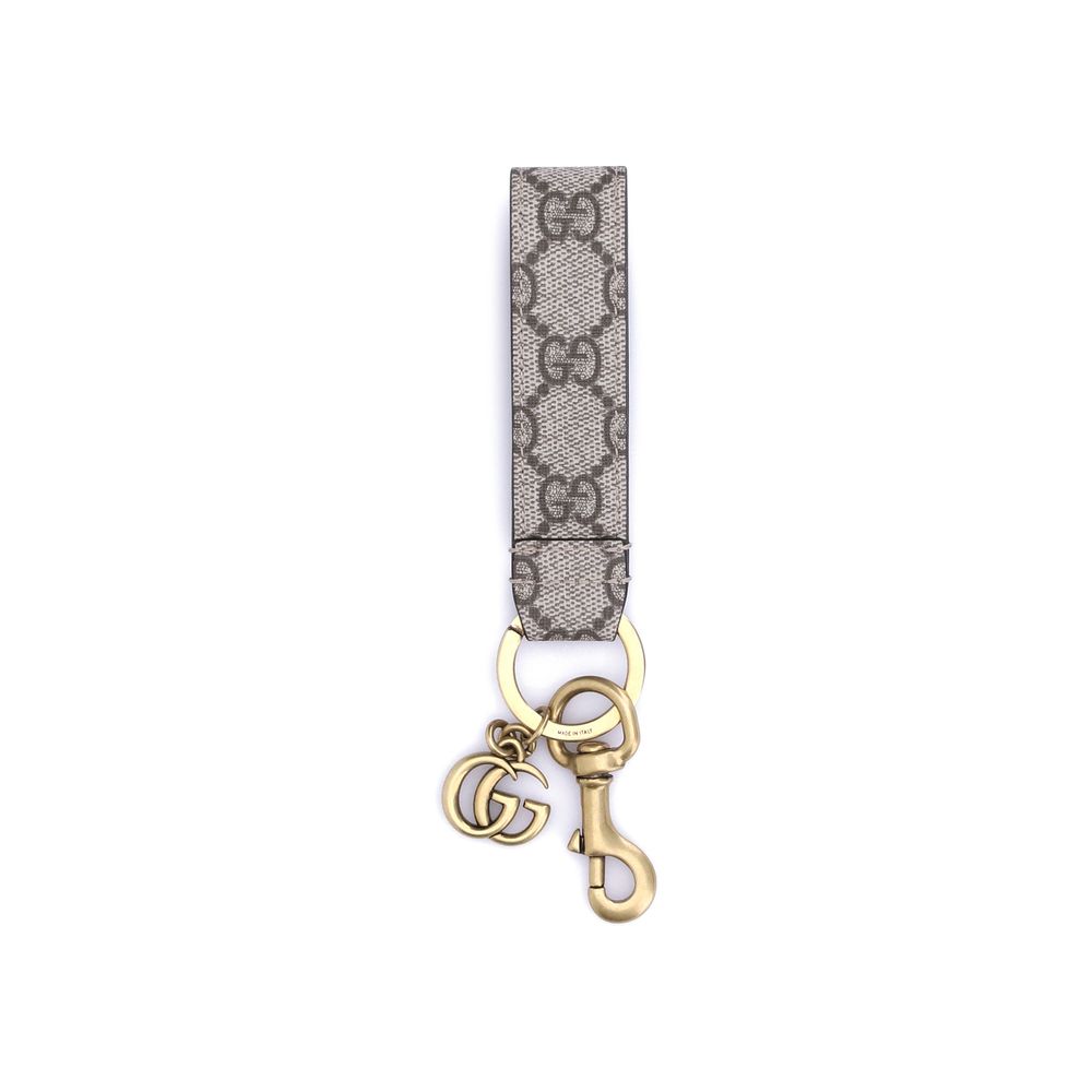 Beige Brass Keychain