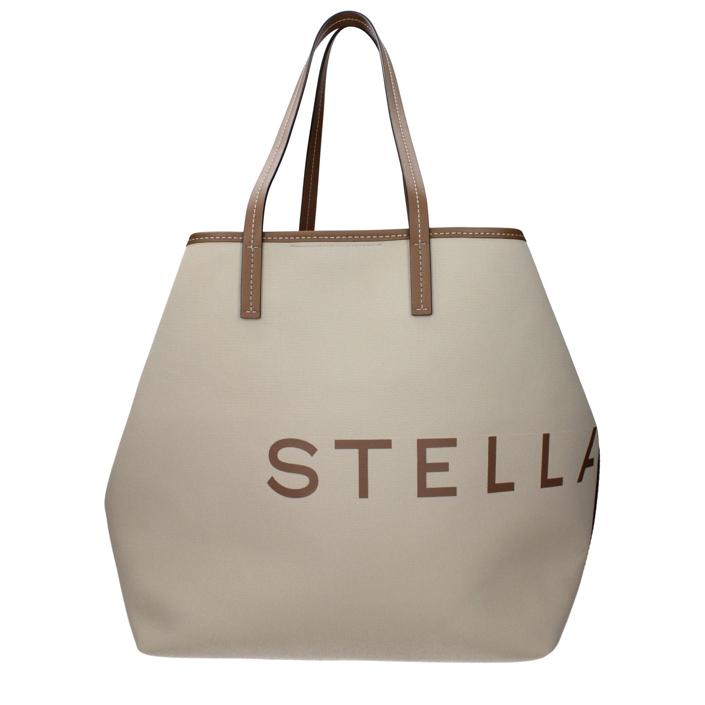 Beige Fabric Shoulder Bag