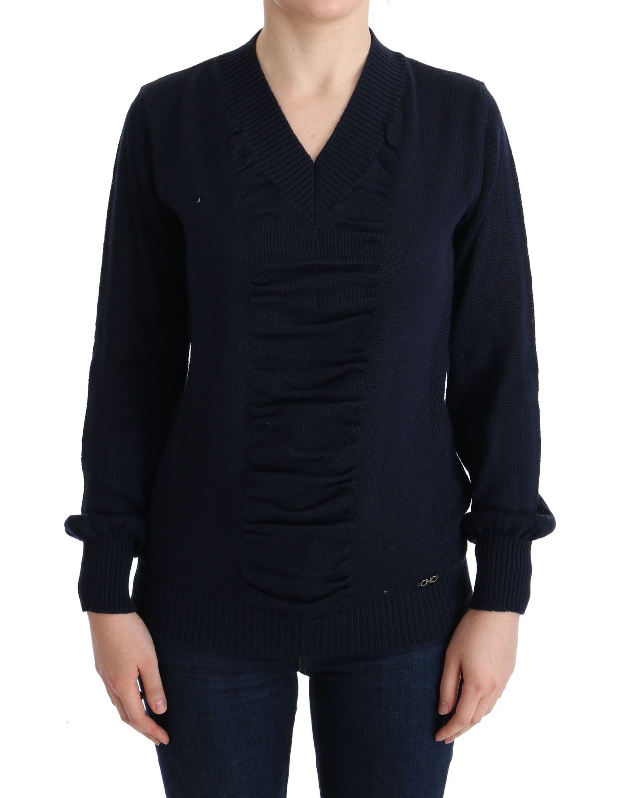 Blue V-Neck Lightweight Jumper Sweater