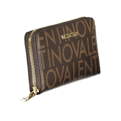 Brown Polyurethane Women's Wallet
