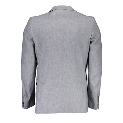 Gray Cotton Blazer