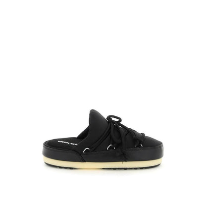 Black Nylon Mules
