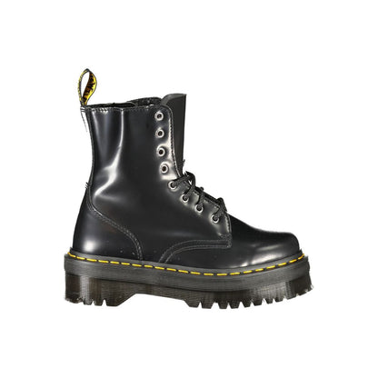 Black Leather Unisex Ankle Boot