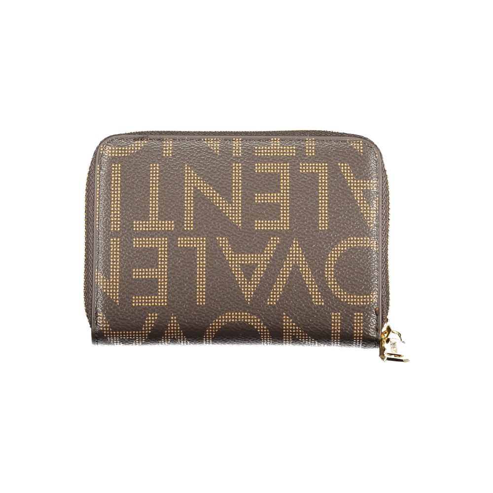 Brown Polyurethane Women's Wallet