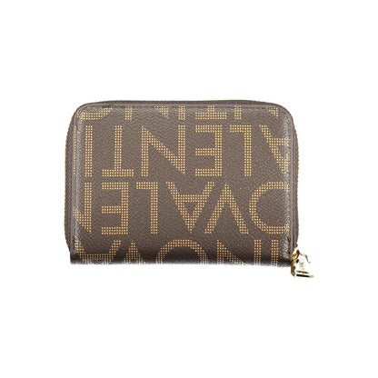 Brown Polyurethane Women's Wallet