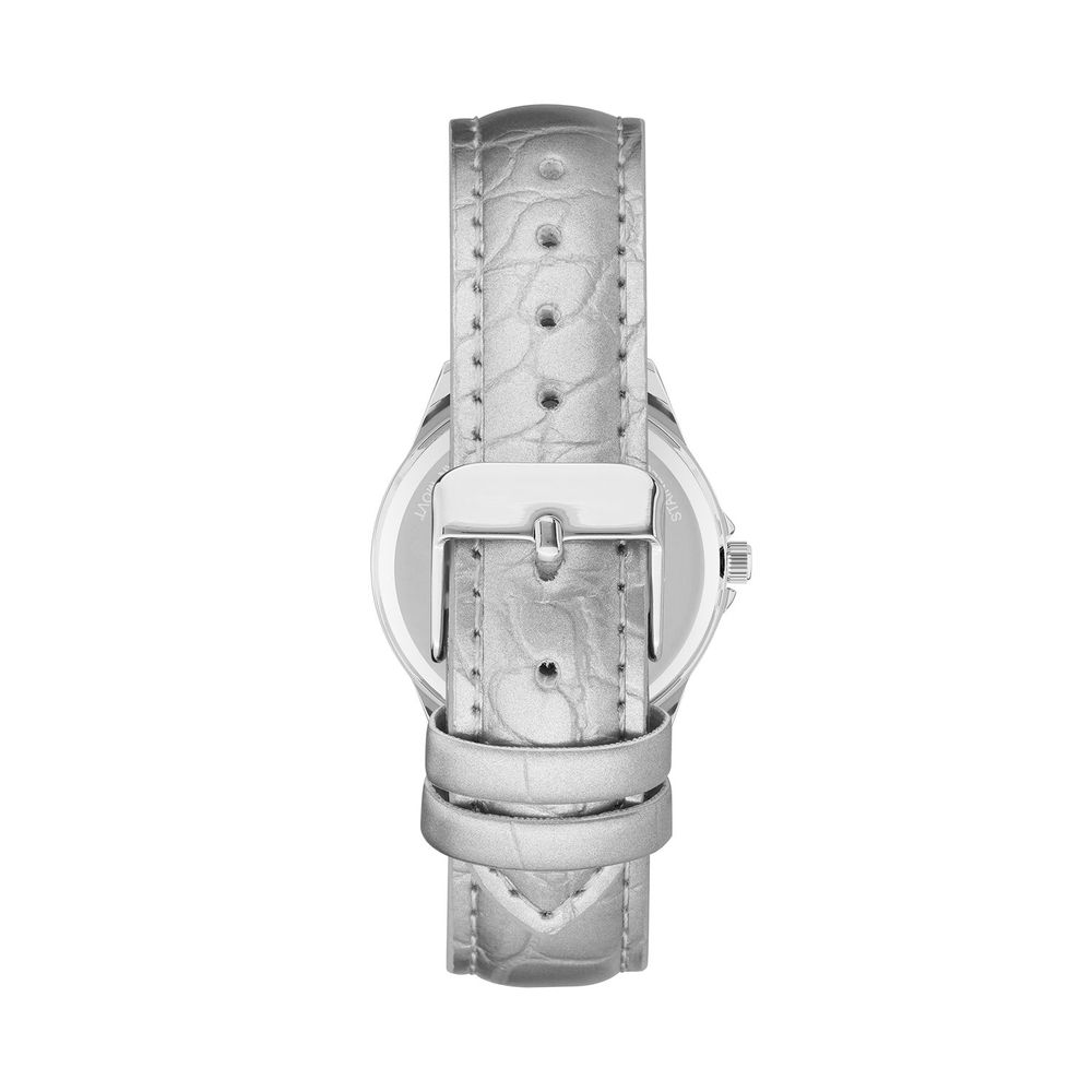 Silver Plastic Dress Watch