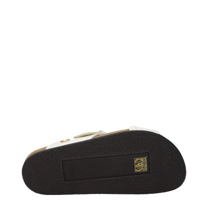 Beige Leather Slippers