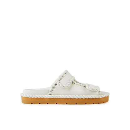 White Lamb Leather Sandals