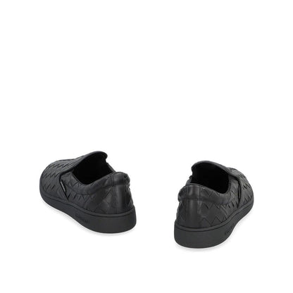 Black Calfskin Low Top Sneakers
