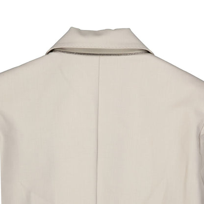 Beige Elastane Coat
