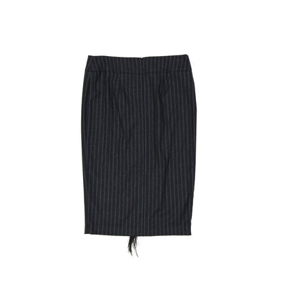 Gray Virgin Wool Long Skirt