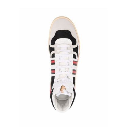 Black Calfskin High Top Sneakers