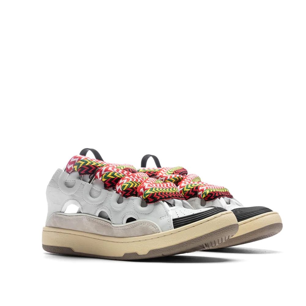 White Calfskin Chunky Sneakers