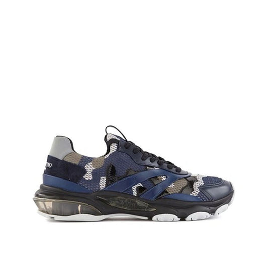 Blue Fabric Athletic Sneakers