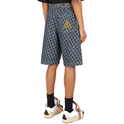 Blue Cotton Shorts