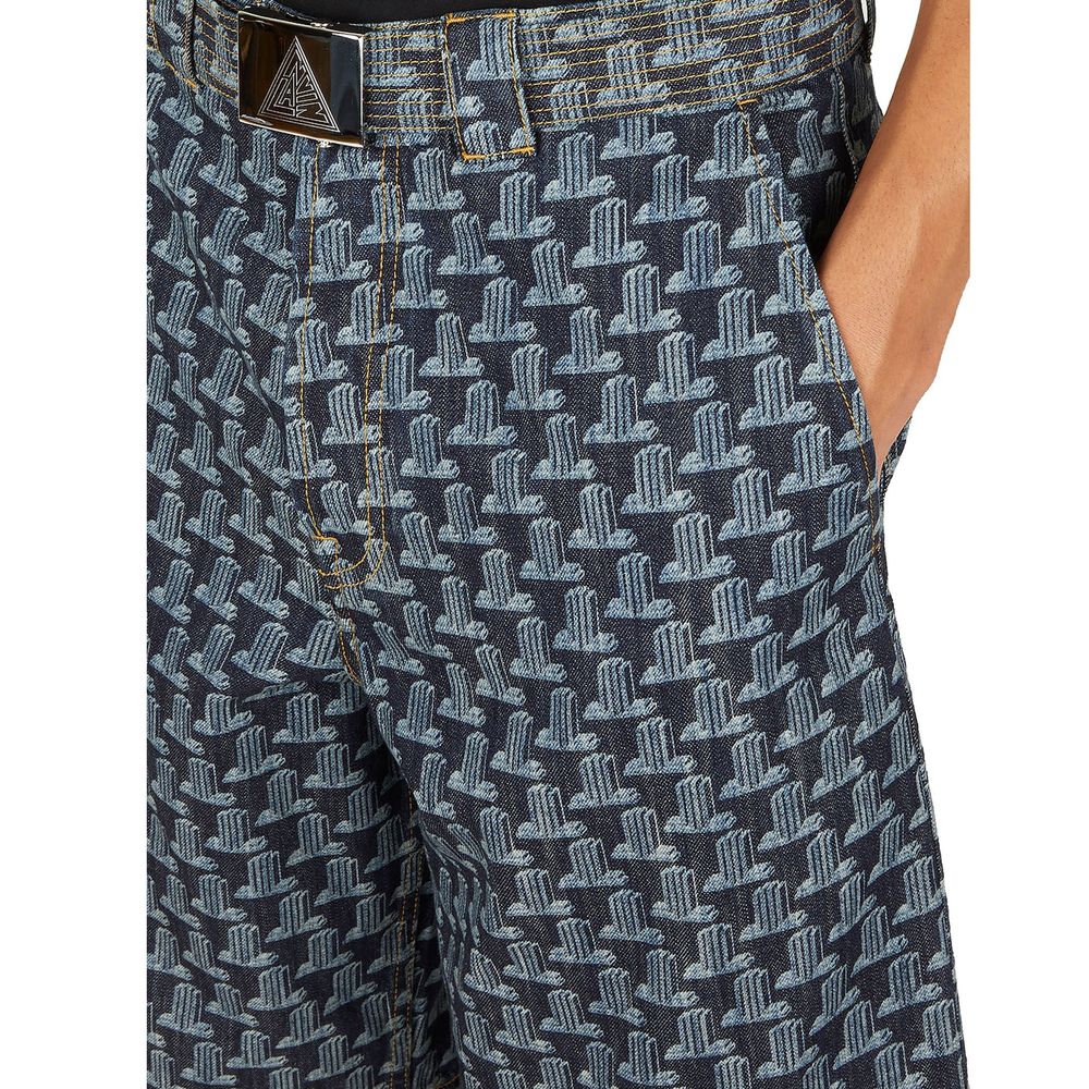 Blue Cotton Shorts